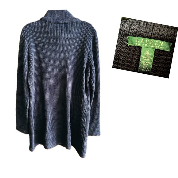 Lauren Ralph Lauren, green label button up cardigan. EUC - Picture 3 of 4